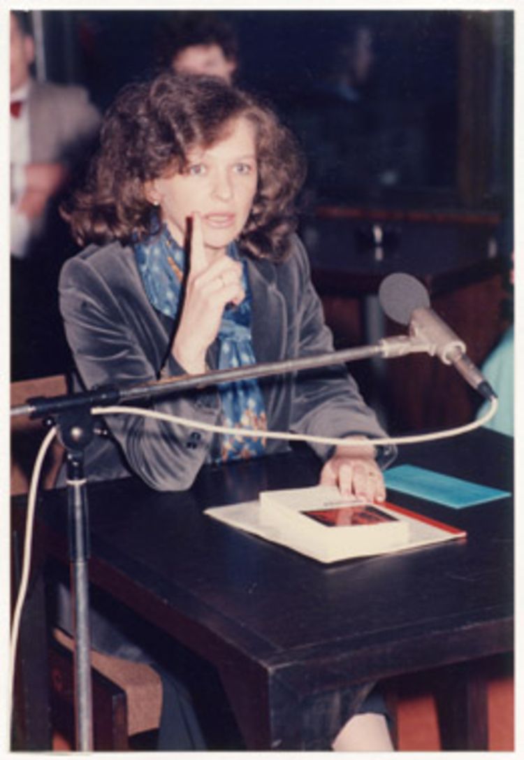Zsuzsanna Gahse in Marbach, 17.04.1985 © Mathias Michaelis / DLA Marbach