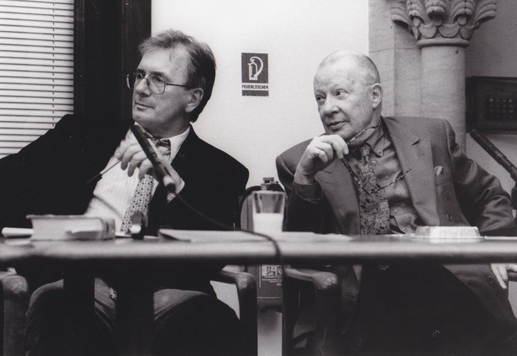 Martin Lüdke (li.) und Roland H. Wiegenstein, 7.3.1997 © Renate von Mangoldt