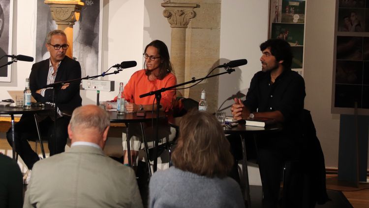 v.l.n.r.: Kamel Daoud, Katharina Teutsch, Onur Erdur © LCB v.l.n.r.: Kamel Daoud, Katharina Teutsch, Onur Erdur © LCB