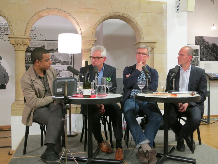 v.l.n.r.: Rene Aguigah, Stephan Wackwitz, Ulrich Ladurner und Jens Bisky © LCB