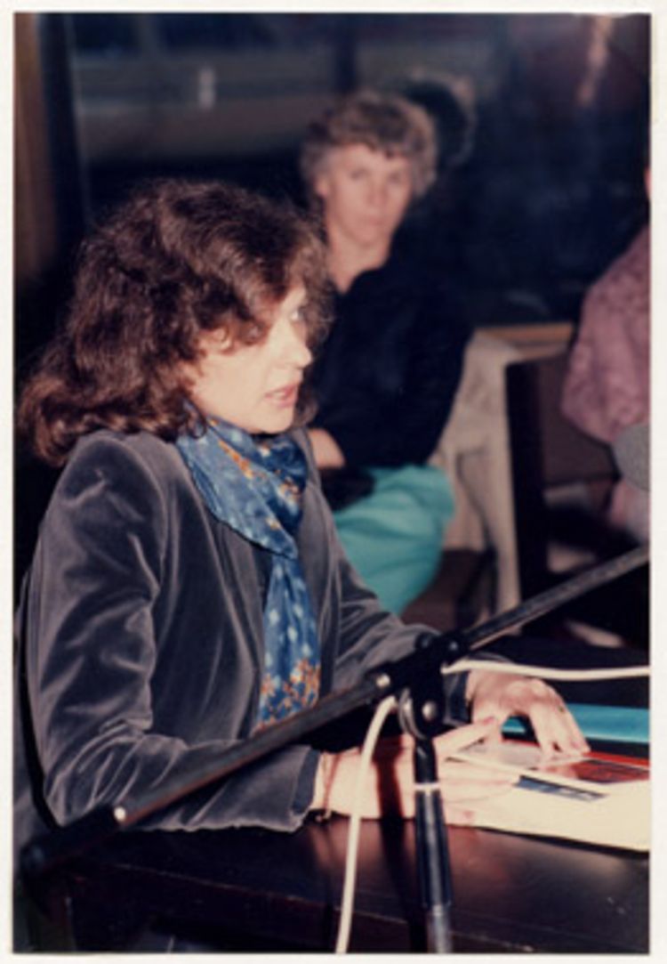 Zsuzsanna Gahse in Marbach, 17.04.1985 © Mathias Michaelis / DLA Marbach