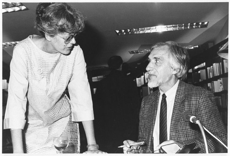 Dieter Wellershoff und Helga Bihler in Stuttgart, 29.10.1986 © Hans-Joachim Heyer